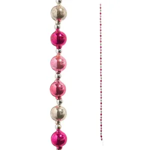 Pink and Silver Vintage Ornament Garland