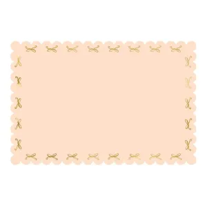 Pink Bows Paper Tablecloth