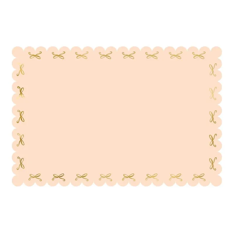 Pink Bows Paper Tablecloth