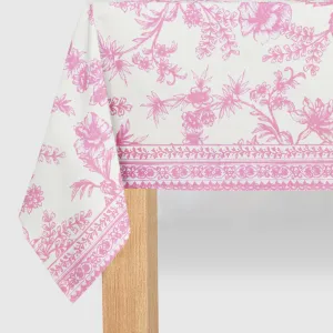 Pink French Toile Paper Tablecloth