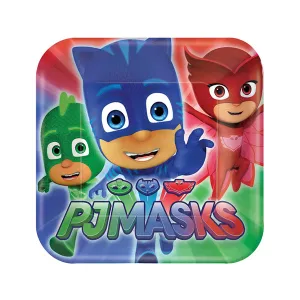 PJ Masks Square Plates 17cm 8pk