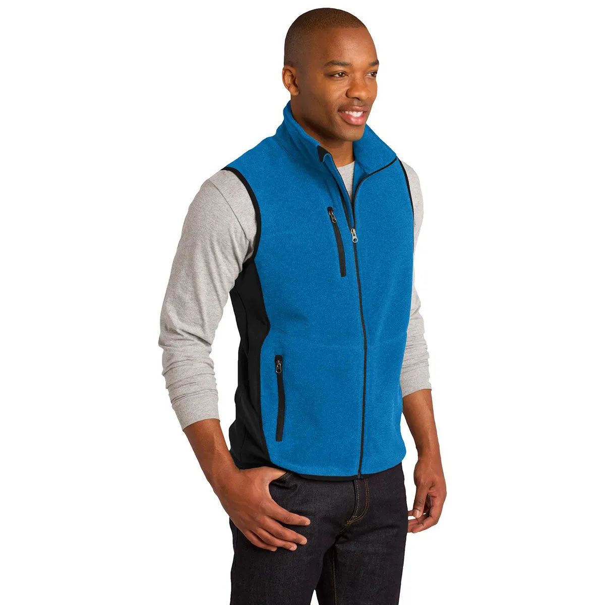 Port Authority Men's Imperial Blue/Black R-Tek Pro Fleece Full-Zip Vest
