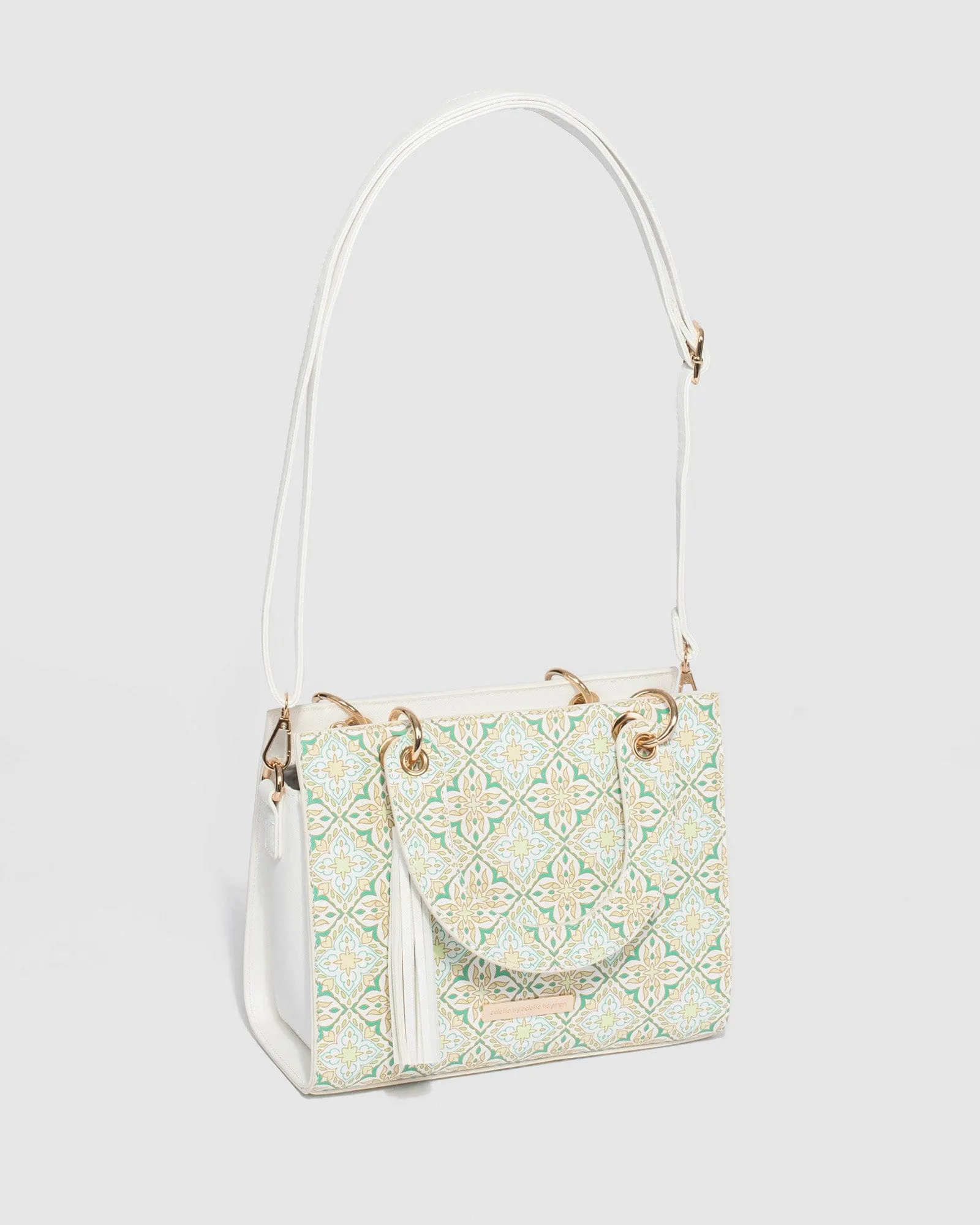 Print Ella Tassel Tote Bag