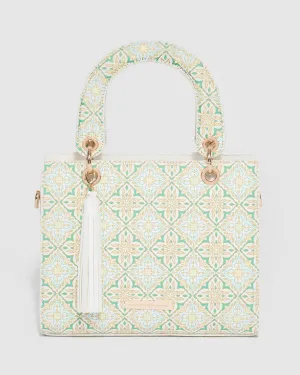 Print Ella Tassel Tote Bag