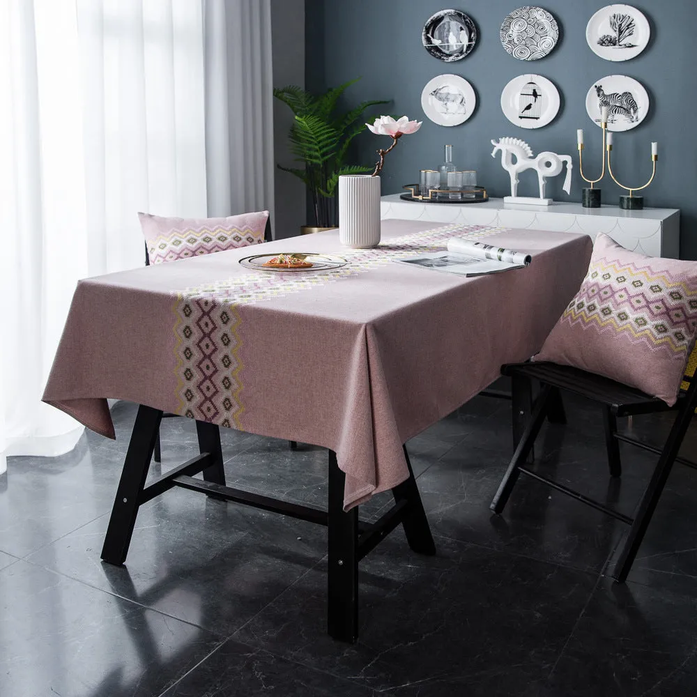Pure color jacquard tablecloth decoration party tablecloth