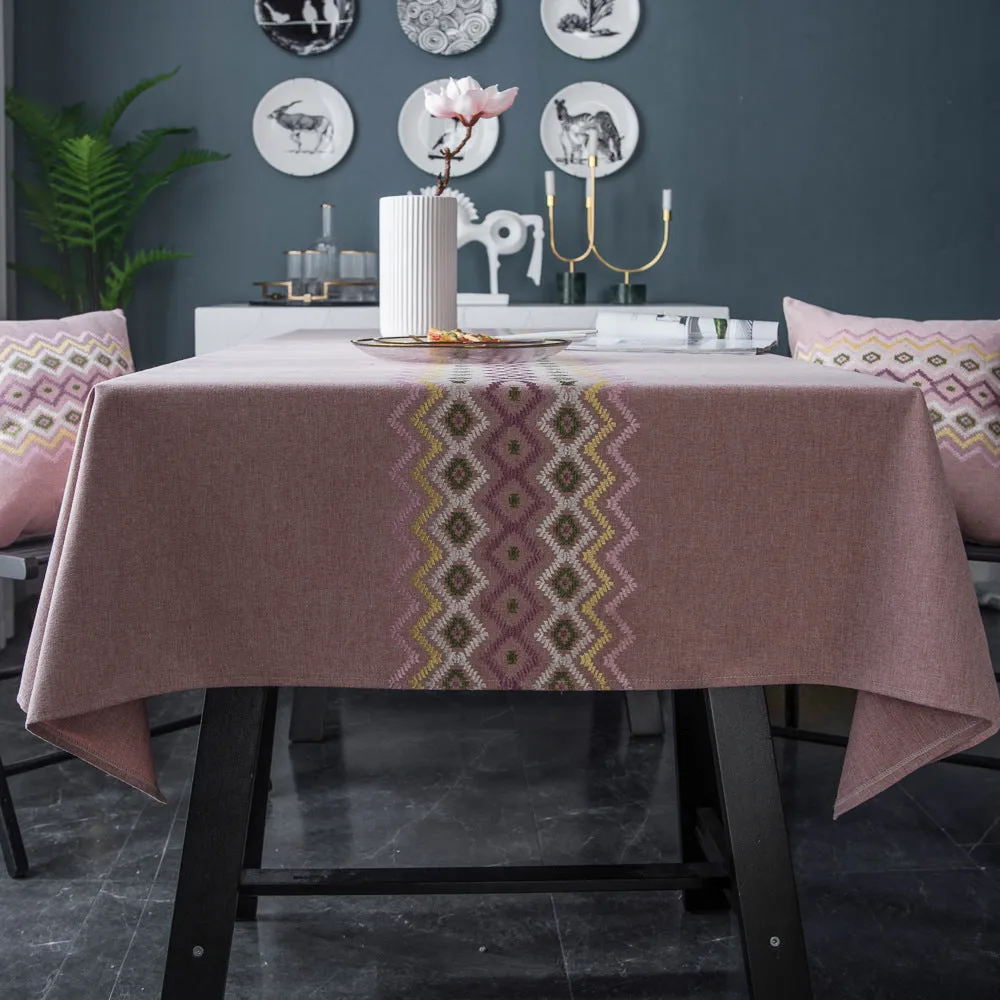 Pure color jacquard tablecloth decoration party tablecloth