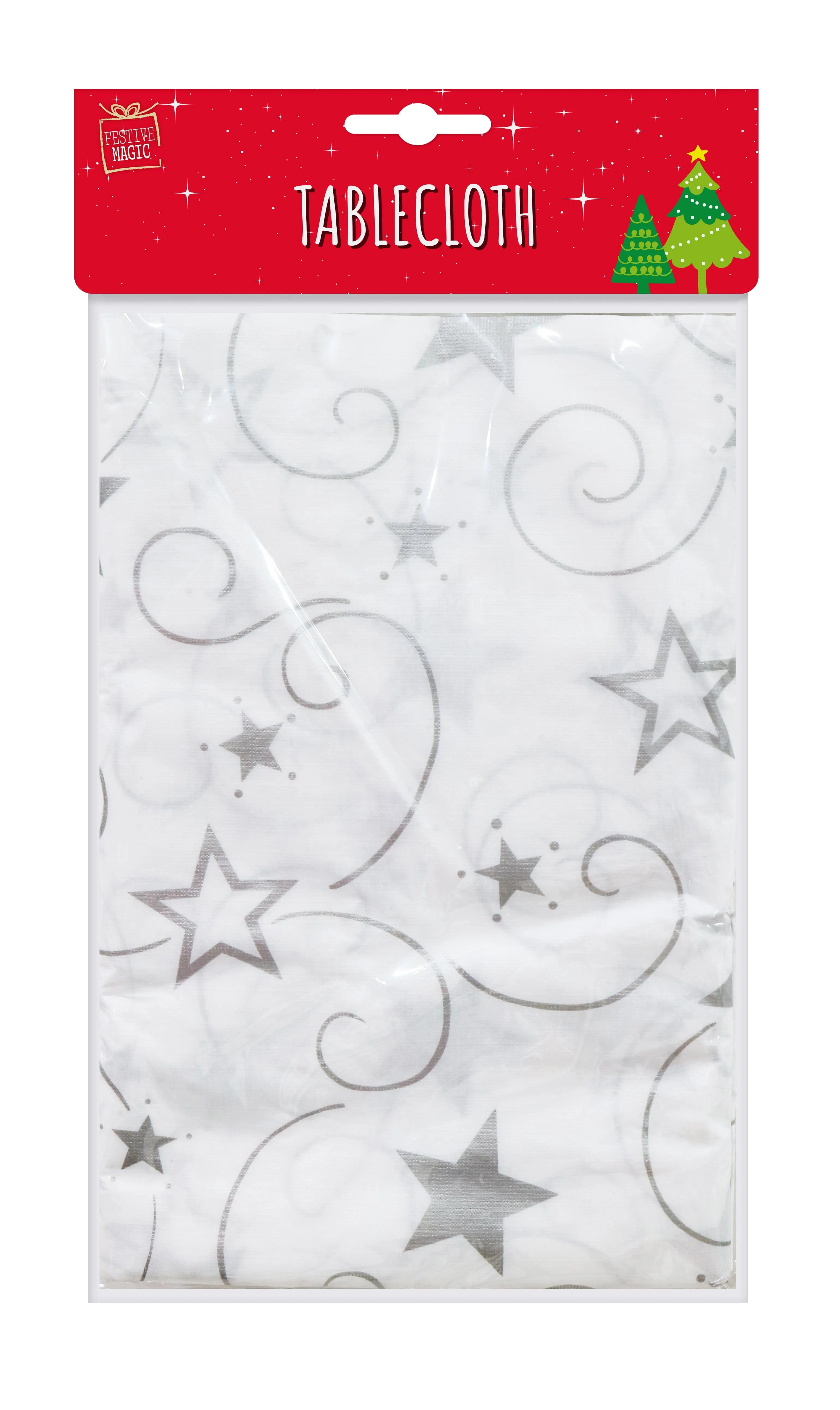 PVA Gold or Silver Print Tablecloth 4 Asst (130x180cm)
