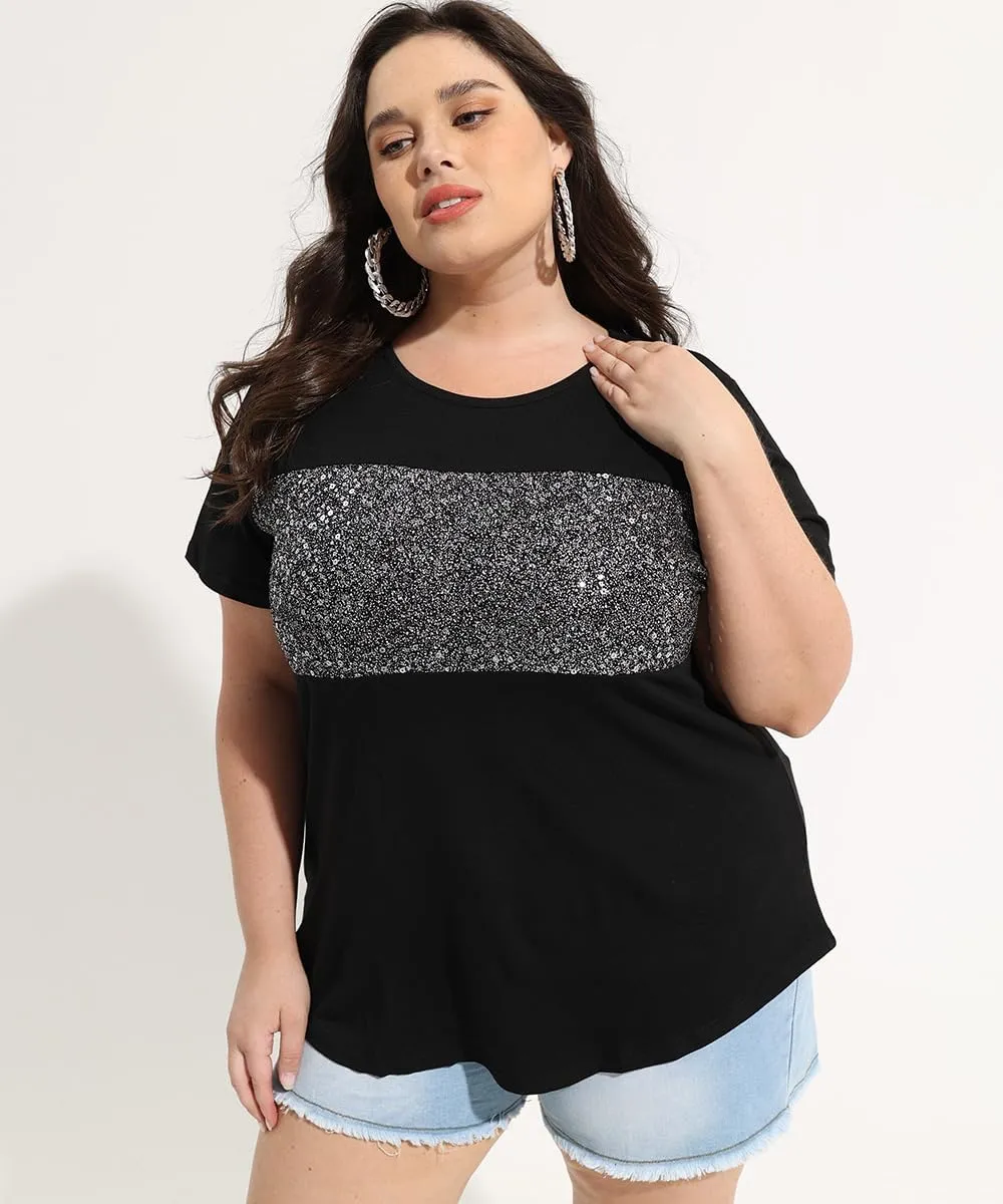 RITERA Plue Size Tops for Women Short Sleeve Crewneck Summer Casual Tshirts Oversized Loose Fit Tunic Blouses XL-5XL