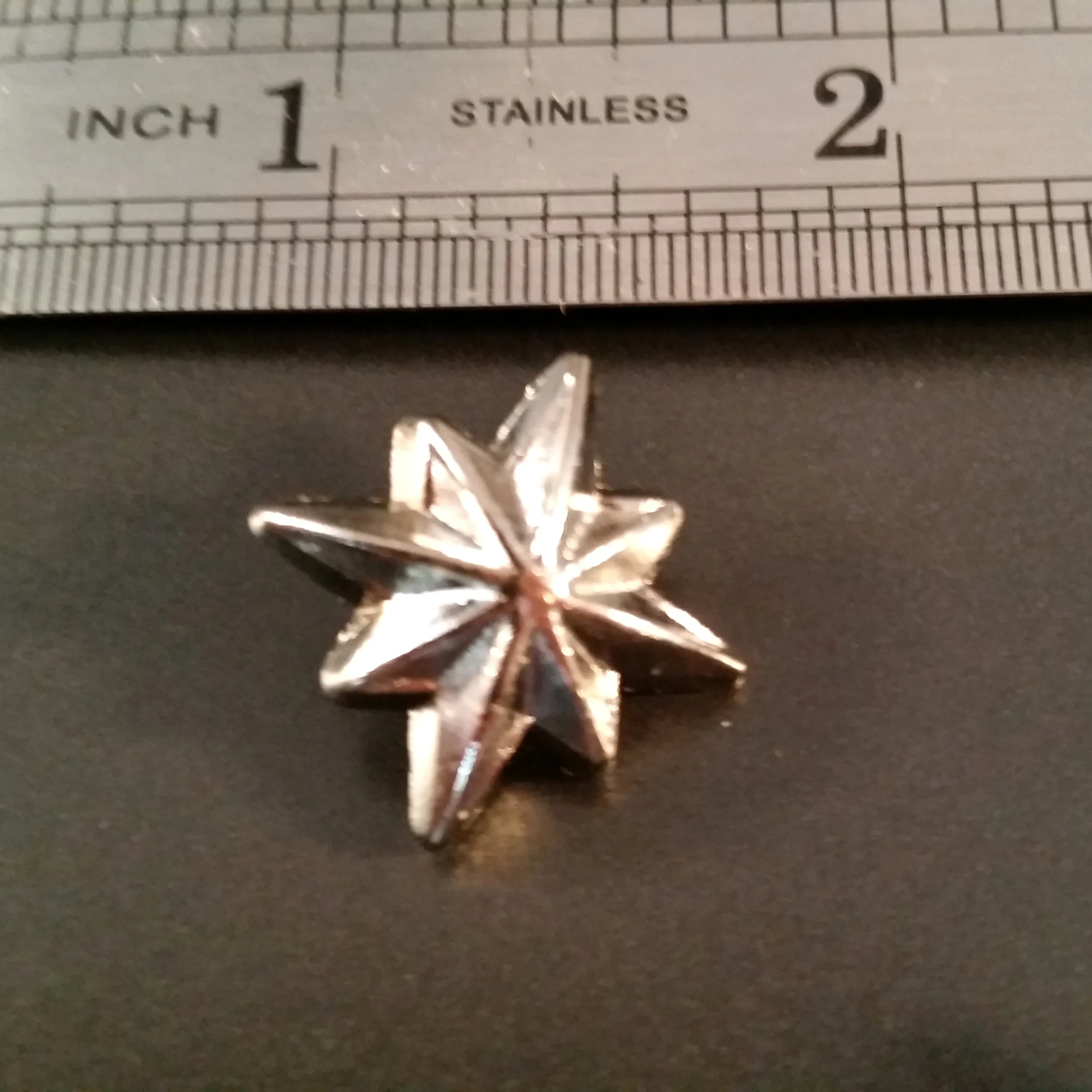 Rivets Studs Silver Star Compass Rose