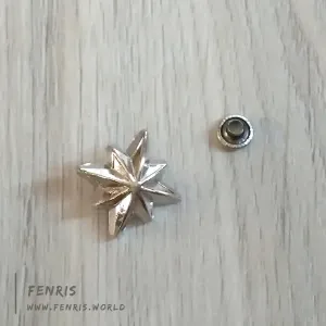 Rivets Studs Silver Star Compass Rose