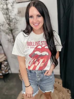 Rolling Stones Zip Code Cream Graphic Tee