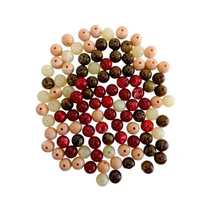Round Shaped Color Marble Beads Ideal for Jewelry designing and Craft Making or Decor -12582