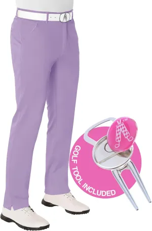 Royal & Awesome Pastel Golf Pants, Stretch Relaxed Fit Bottoms, Crazy Golf Pants for Men's, Funny and Bright Golfing Apparel