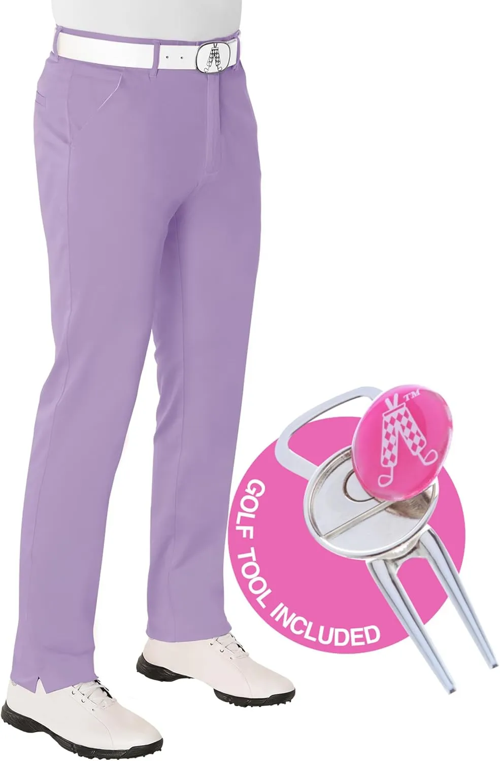 Royal & Awesome Pastel Golf Pants, Stretch Relaxed Fit Bottoms, Crazy Golf Pants for Men's, Funny and Bright Golfing Apparel