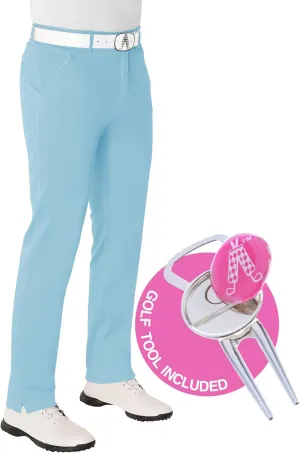 Royal & Awesome Pastel Golf Pants, Stretch Relaxed Fit Bottoms, Crazy Golf Pants for Men's, Funny and Bright Golfing Apparel