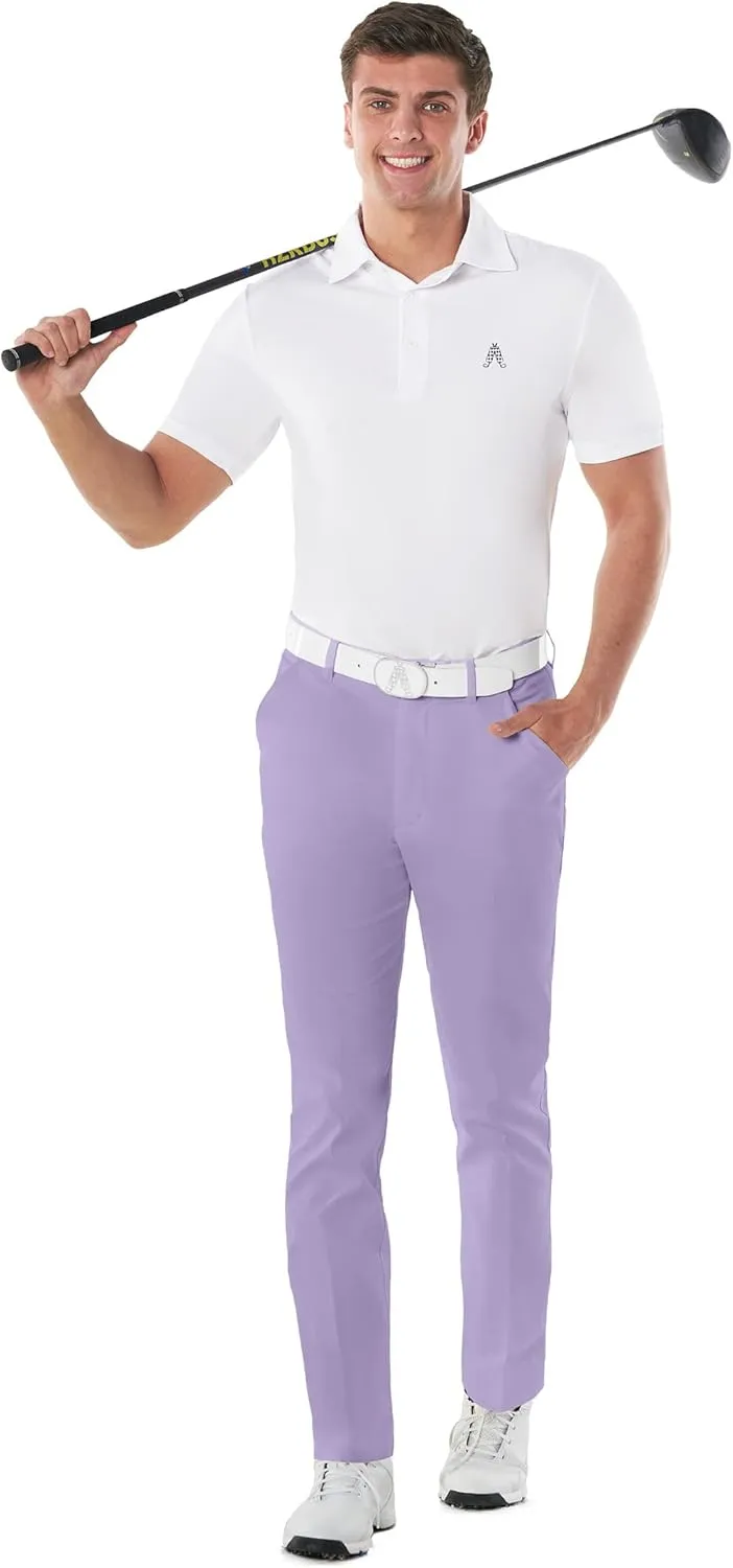 Royal & Awesome Pastel Golf Pants, Stretch Relaxed Fit Bottoms, Crazy Golf Pants for Men's, Funny and Bright Golfing Apparel