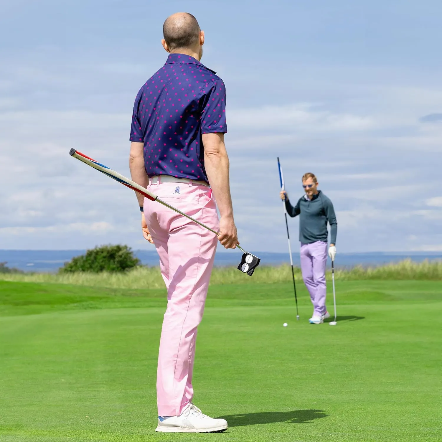 Royal & Awesome Pastel Golf Pants, Stretch Relaxed Fit Bottoms, Crazy Golf Pants for Men's, Funny and Bright Golfing Apparel