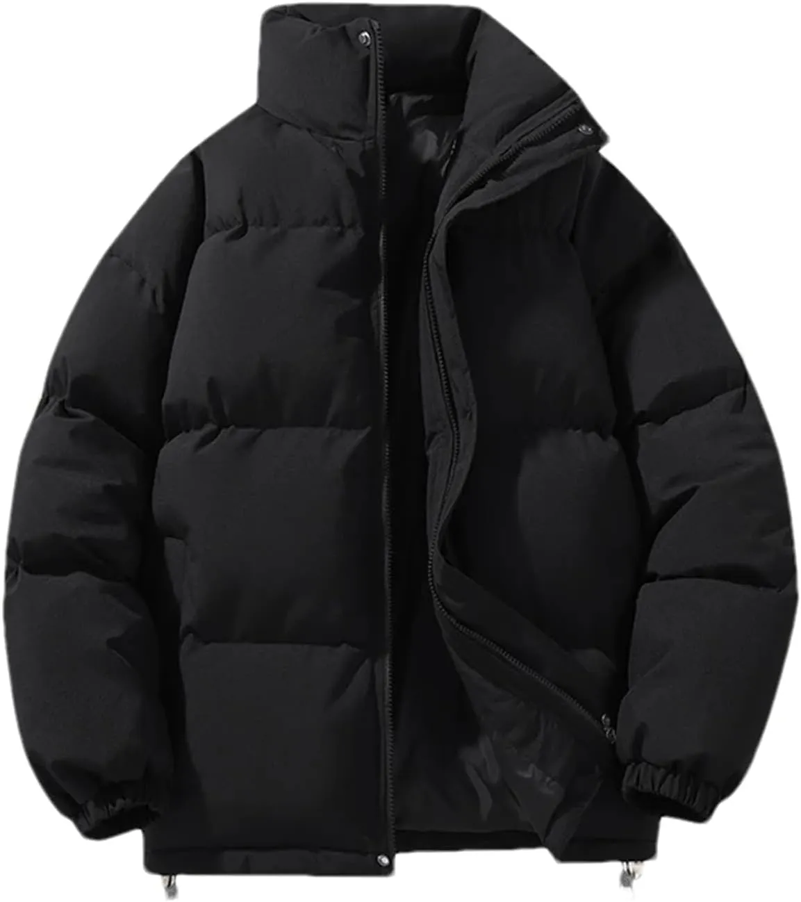 SaoBiiu Men's Parkas Jacket Cotton Padded Coat Men Hooded Oversize Winter Coat