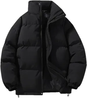 SaoBiiu Men's Parkas Jacket Cotton Padded Coat Men Hooded Oversize Winter Coat