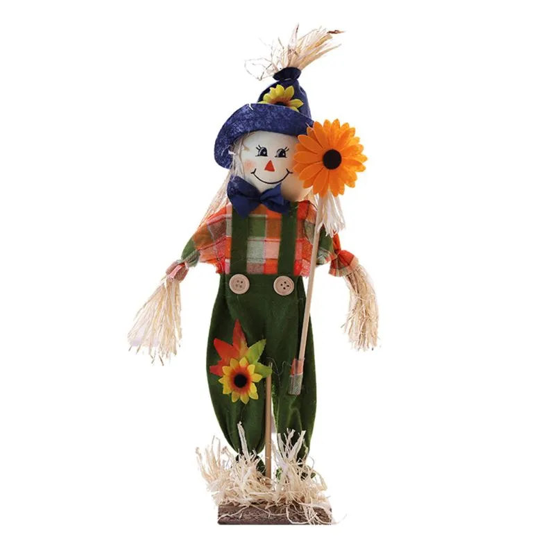 Scarecrow Ornaments Standing Straw Doll Desktop Layout Home Halloween Decoration