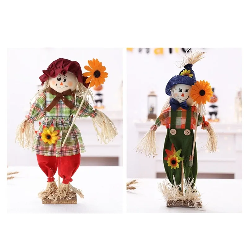 Scarecrow Ornaments Standing Straw Doll Desktop Layout Home Halloween Decoration