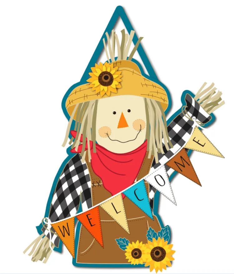 Scarecrow Welcome Door Decor