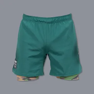 Scramble Combination Shorts - Green/Woodland Camo