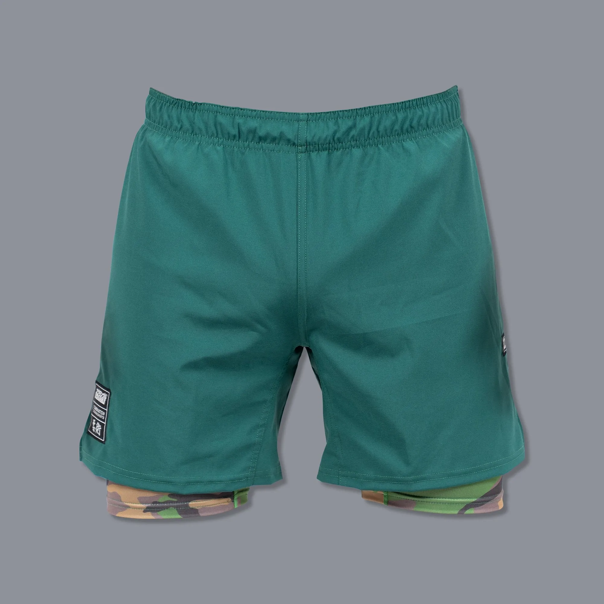 Scramble Combination Shorts - Green/Woodland Camo