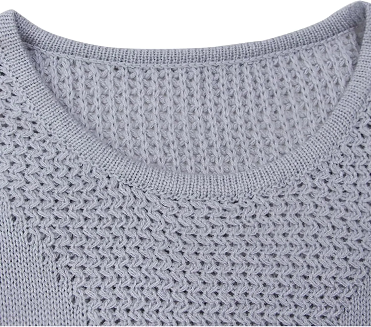 shermie Women's Colorblock Sweaters Long Sleeve Crew Neck Cable Knit Loose Casual Pullover