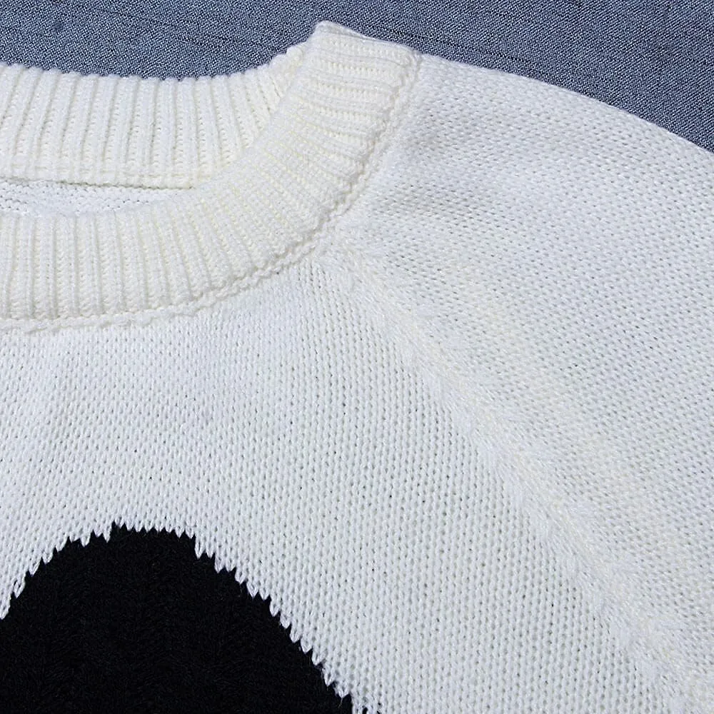 shermie Women's Pullover Sweaters Long Sleeve Crew Neck Cute Heart Knitted Casual Sweater