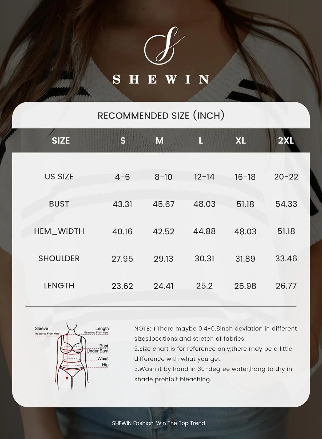 SHEWIN Oversized Sweaters for Women Causal V Neck T Shirts Loose Short Sleeve Sweater Spring Tops