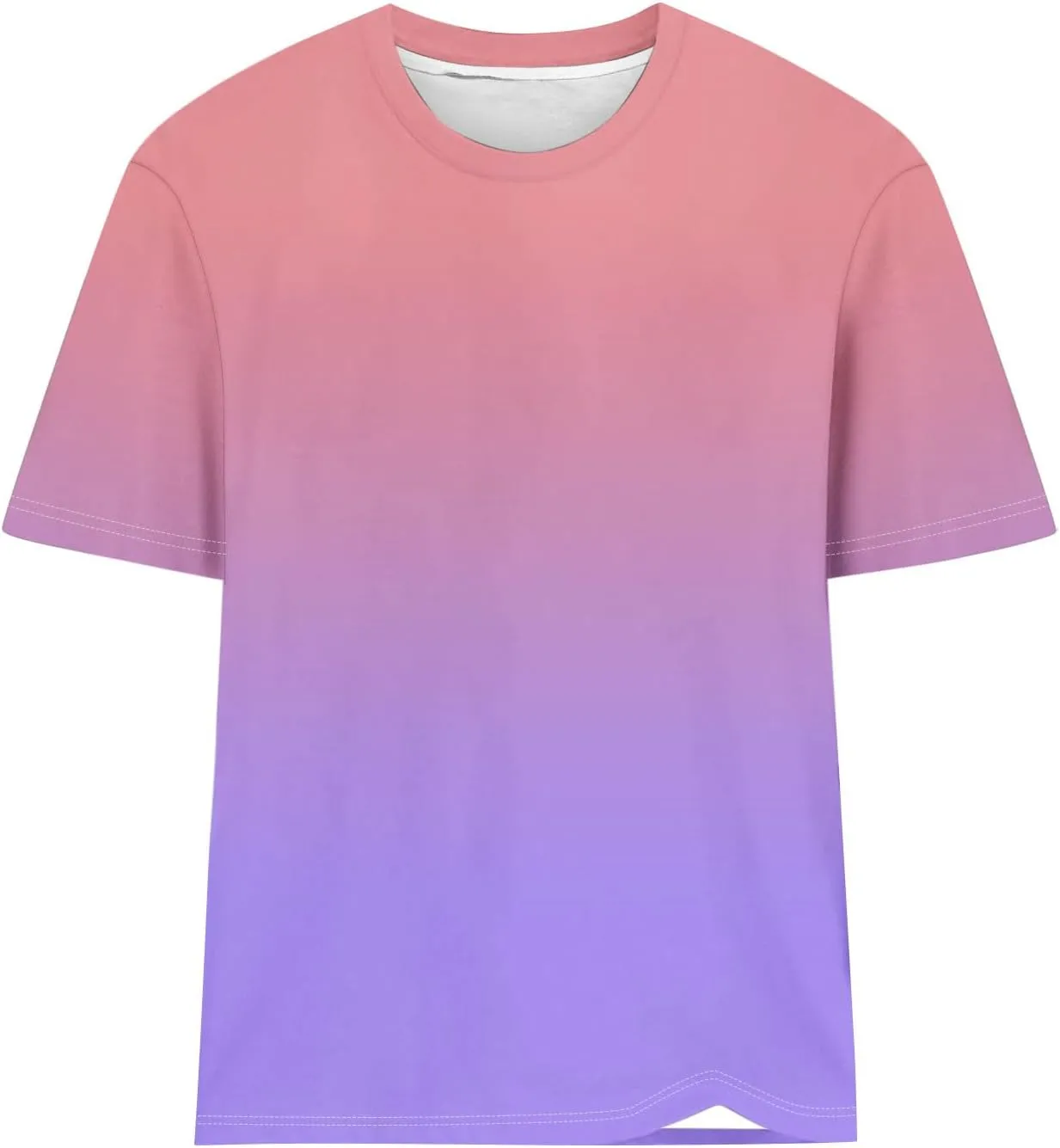 Short Sleeve Tshirt Shirts for Women Trendy Crew Neck Tie Dye Gradient Print Causal Blouses Ladies Cute Summer Tops