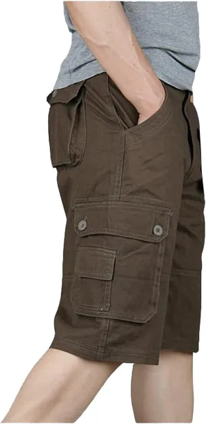 Shorts for Men with Multi-pocket and Fashion Summer Leisure Pants Overalls Men's pants Men's Khaki Shorts Khaki Mens