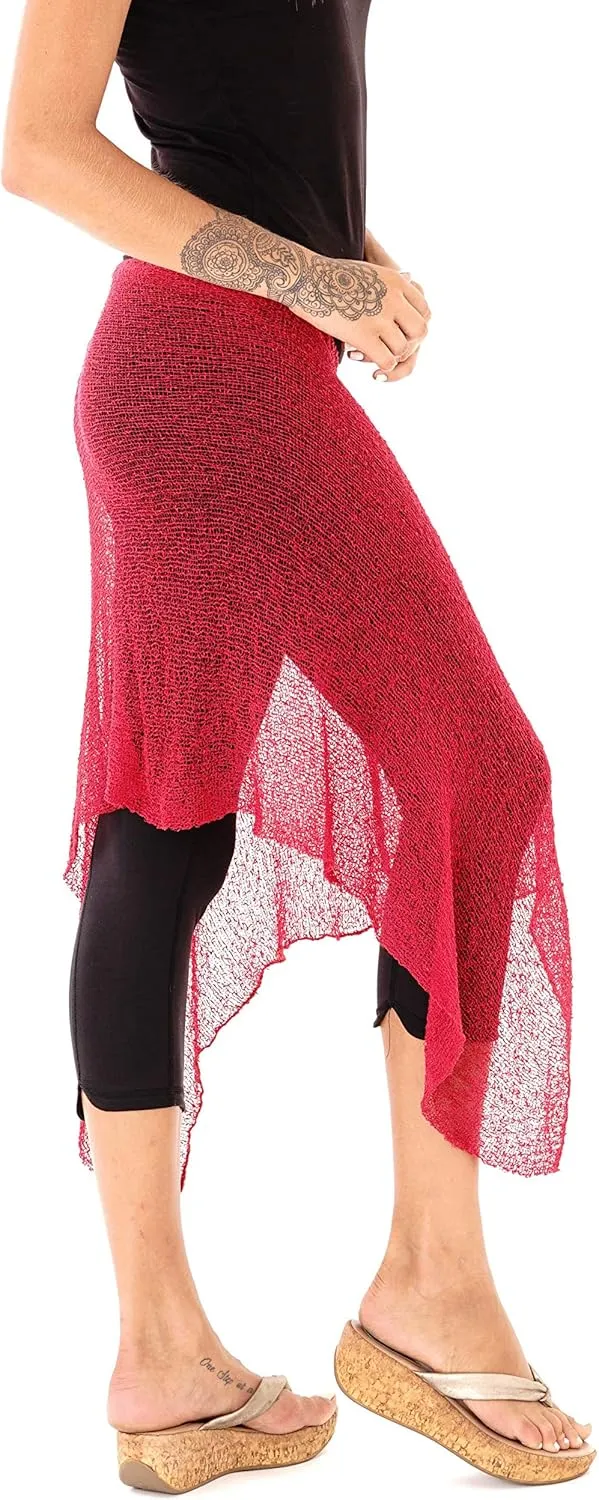SHU-SHI Womens Sheer Knit Poncho Shrug Lightweight Cover Up One Size Fits Most