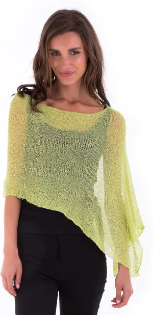 SHU-SHI Womens Sheer Knit Poncho Shrug Lightweight Cover Up One Size Fits Most