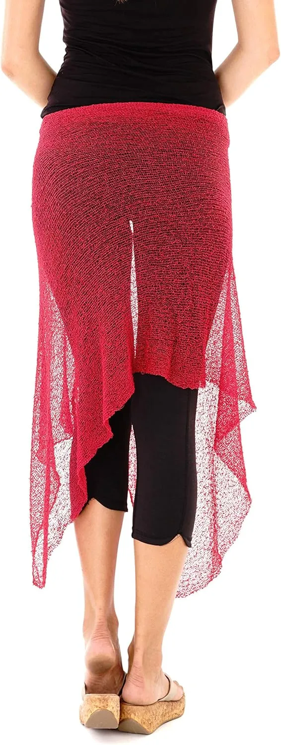 SHU-SHI Womens Sheer Knit Poncho Shrug Lightweight Cover Up One Size Fits Most