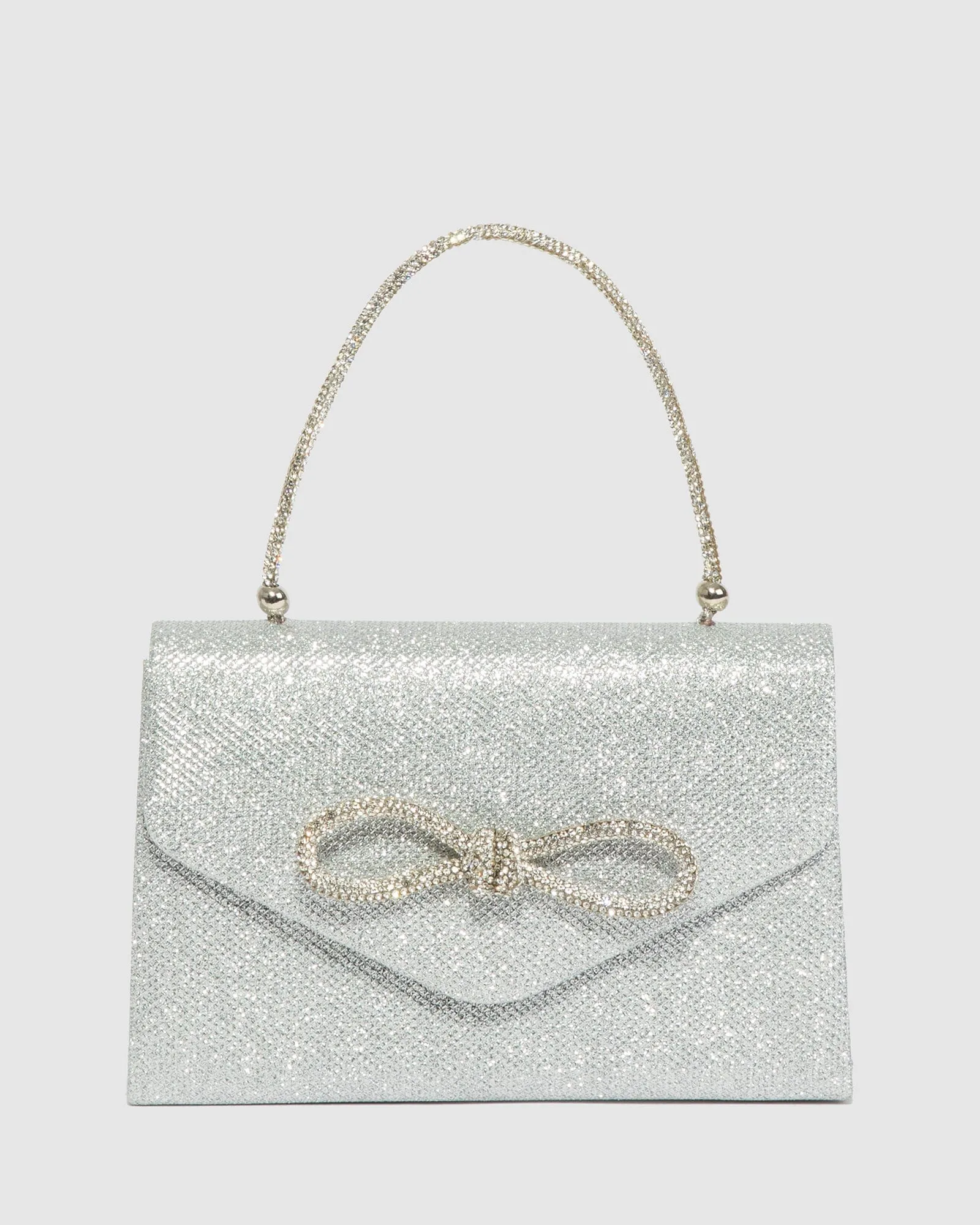 Silver Karina Top Handle Bag