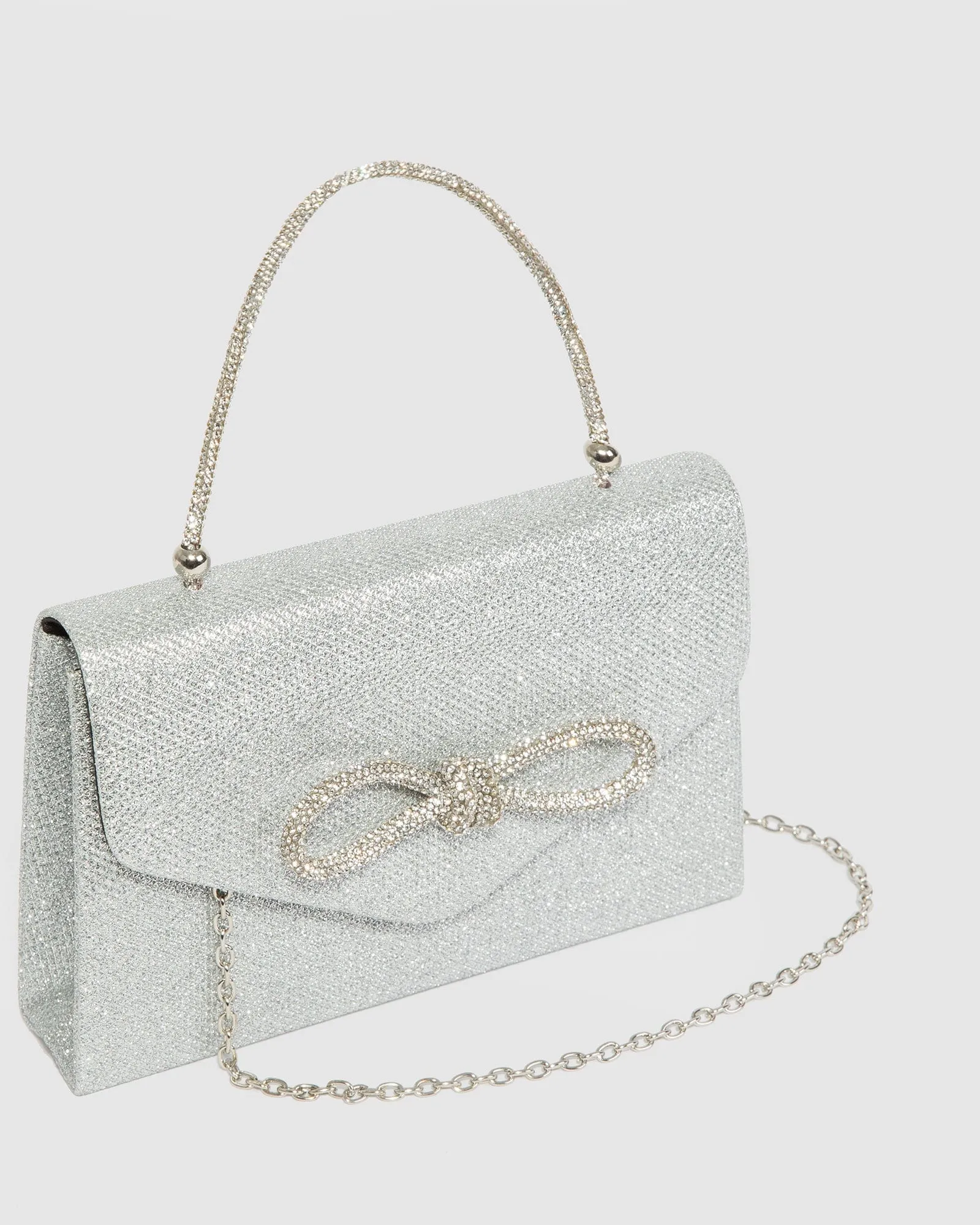 Silver Karina Top Handle Bag