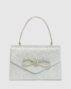 Silver Karina Top Handle Bag
