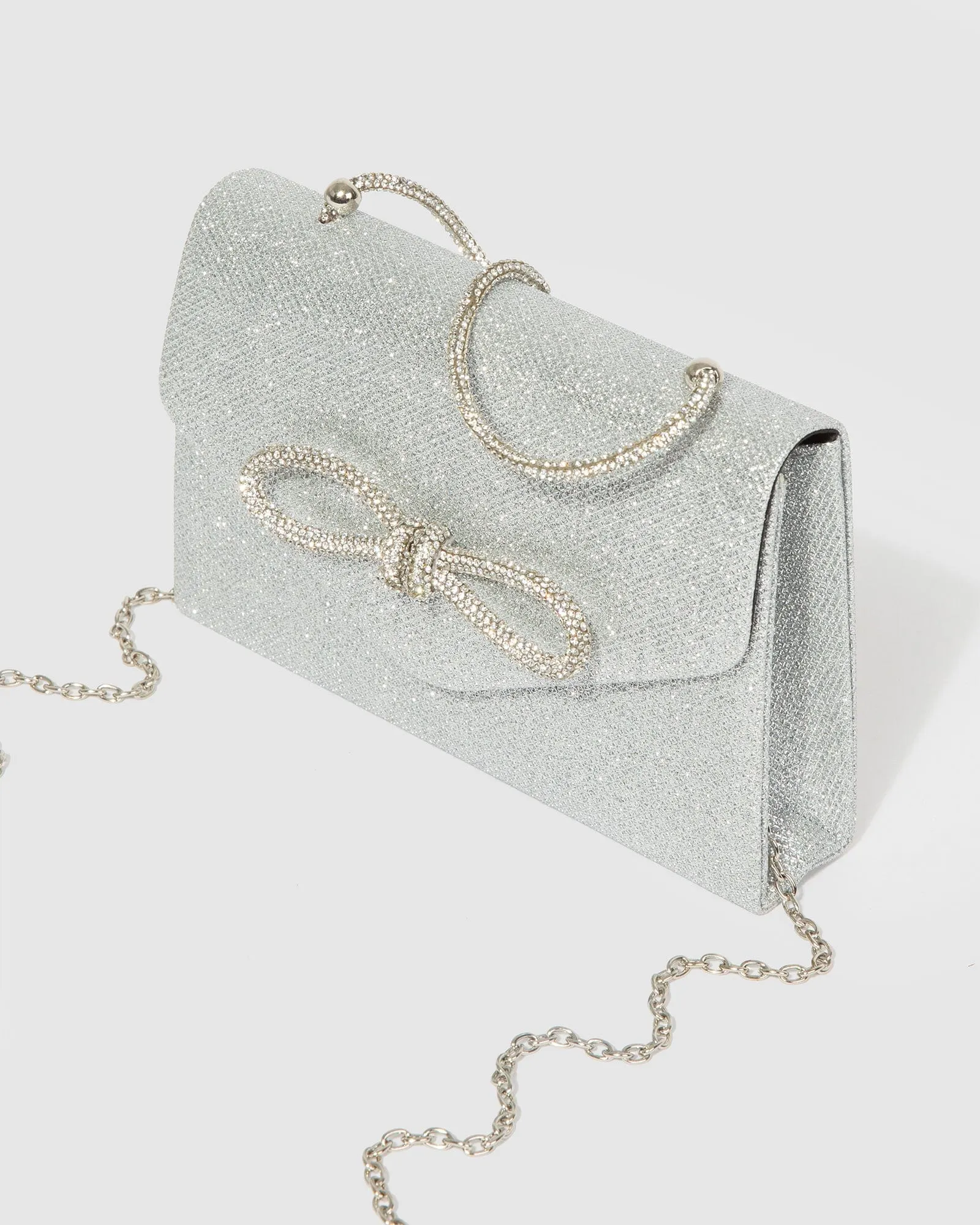 Silver Karina Top Handle Bag