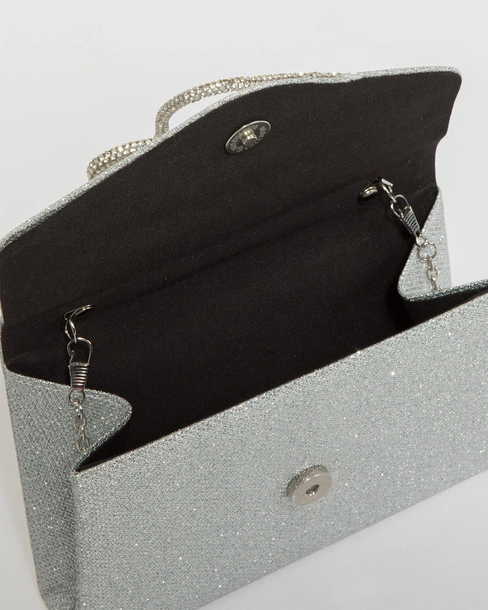 Silver Karina Top Handle Bag