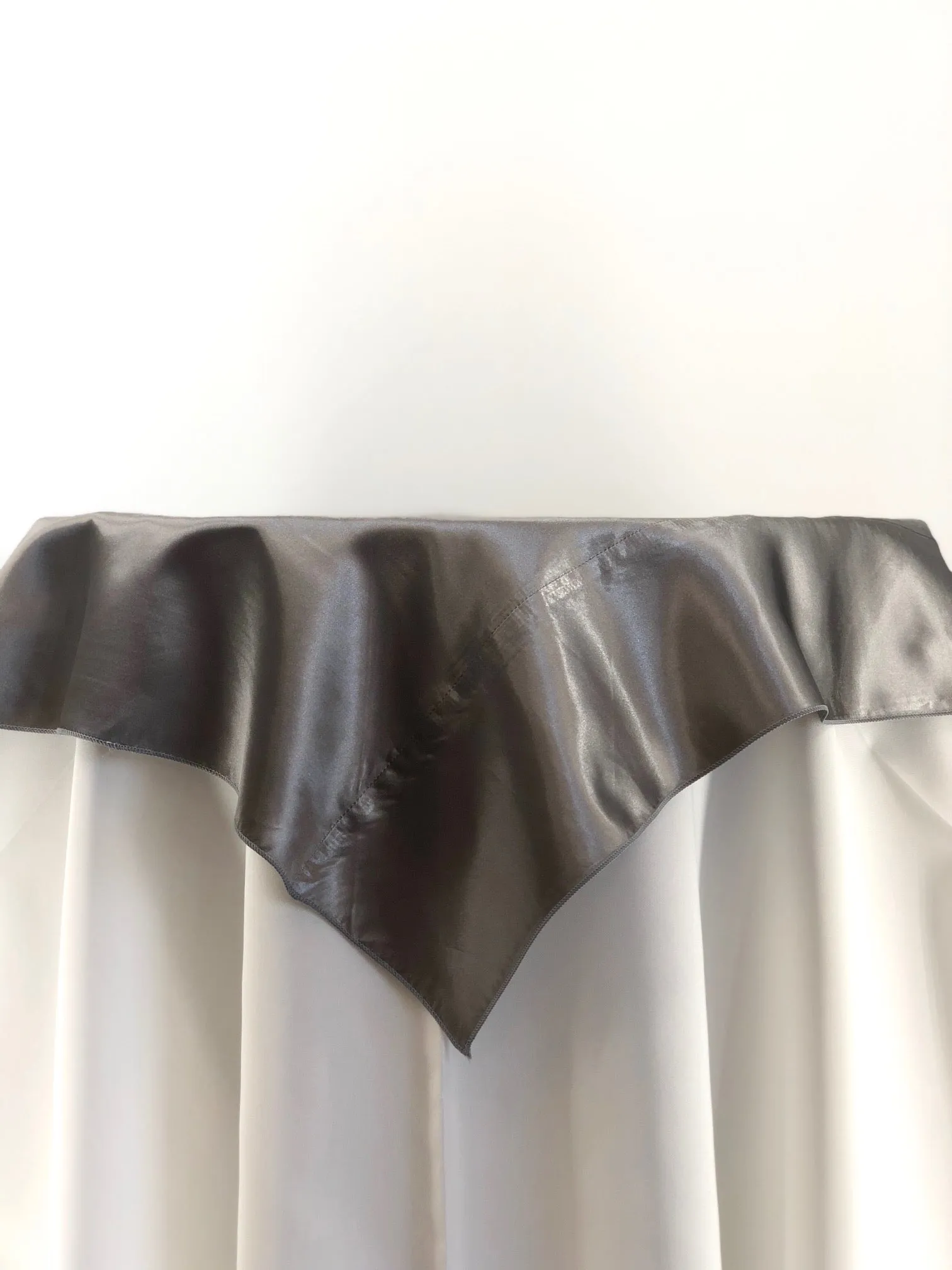 Silver Satin Tablecloth