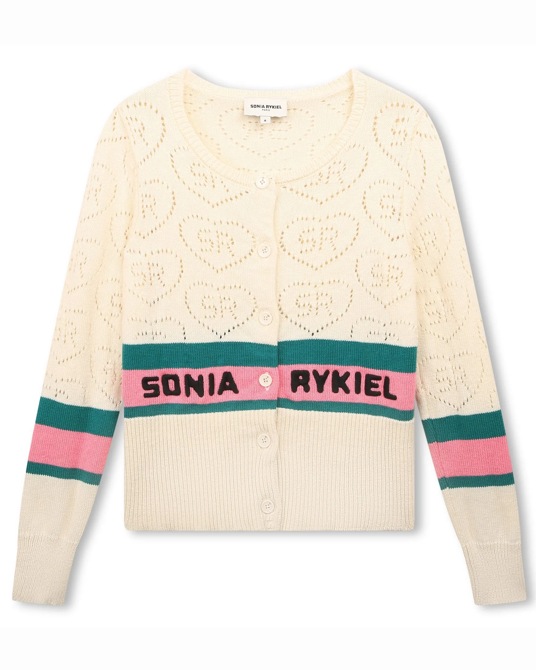 SONIA RYKIEL ENFANT FW23 Mini Me Sonia Rykiel Stripe Star Cardigan