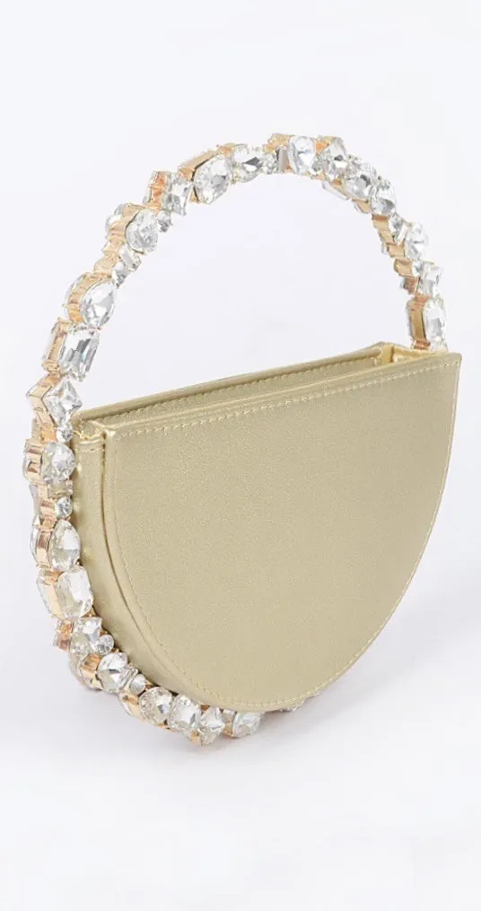 Spectacular Round Gold Stones Hand Bag