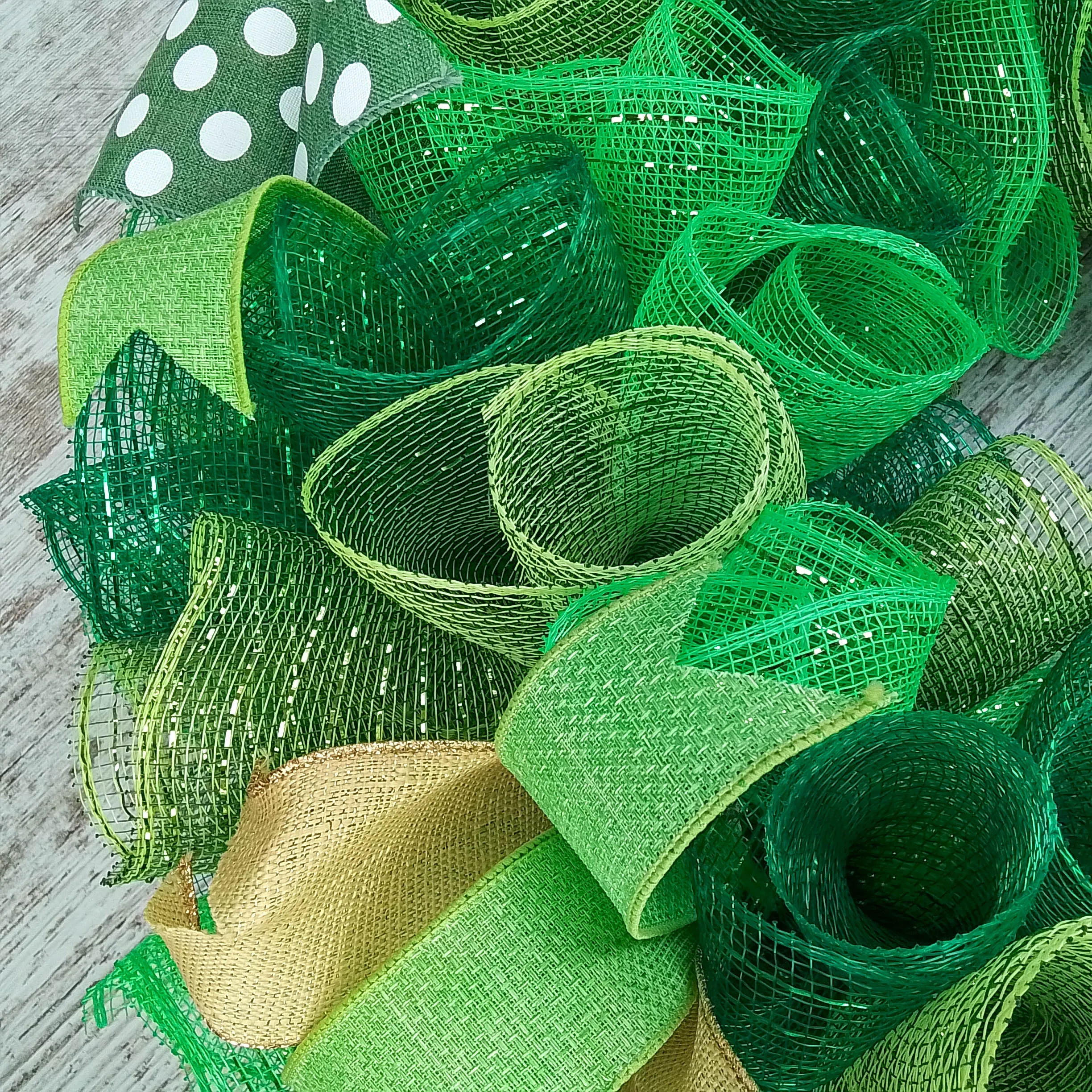 St Patricks Day Wreath, Green Gold