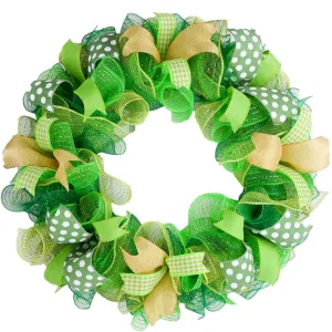 St Patricks Day Wreath, Green Gold