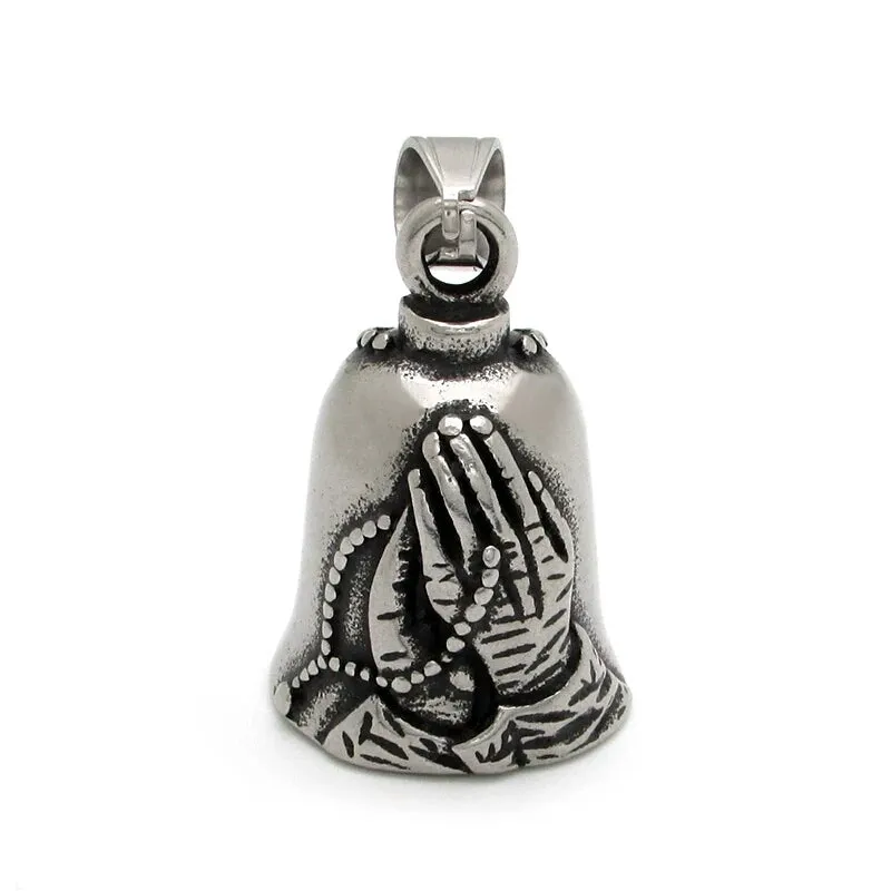 Stainless Steel Praying Hands Guardian Bell