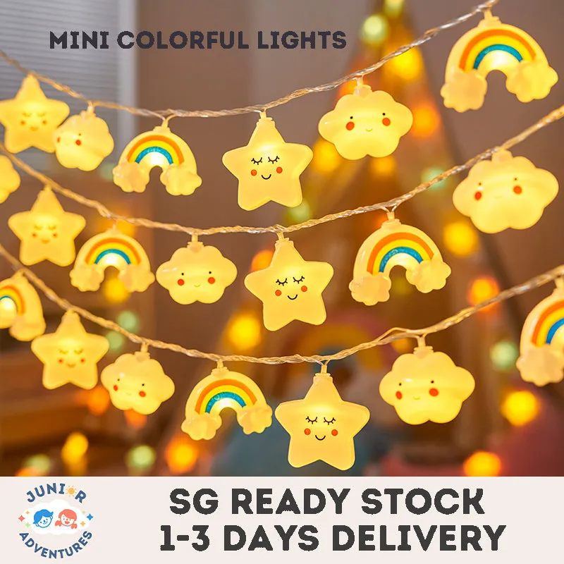 Star Cloud Mini Colorful Light String Ambient Lamp Kid's Tent Lamp Room Hanging Lamp Birthday Decorative Lamp