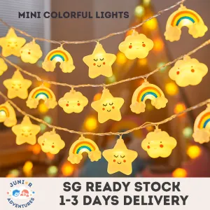 Star Cloud Mini Colorful Light String Ambient Lamp Kid's Tent Lamp Room Hanging Lamp Birthday Decorative Lamp