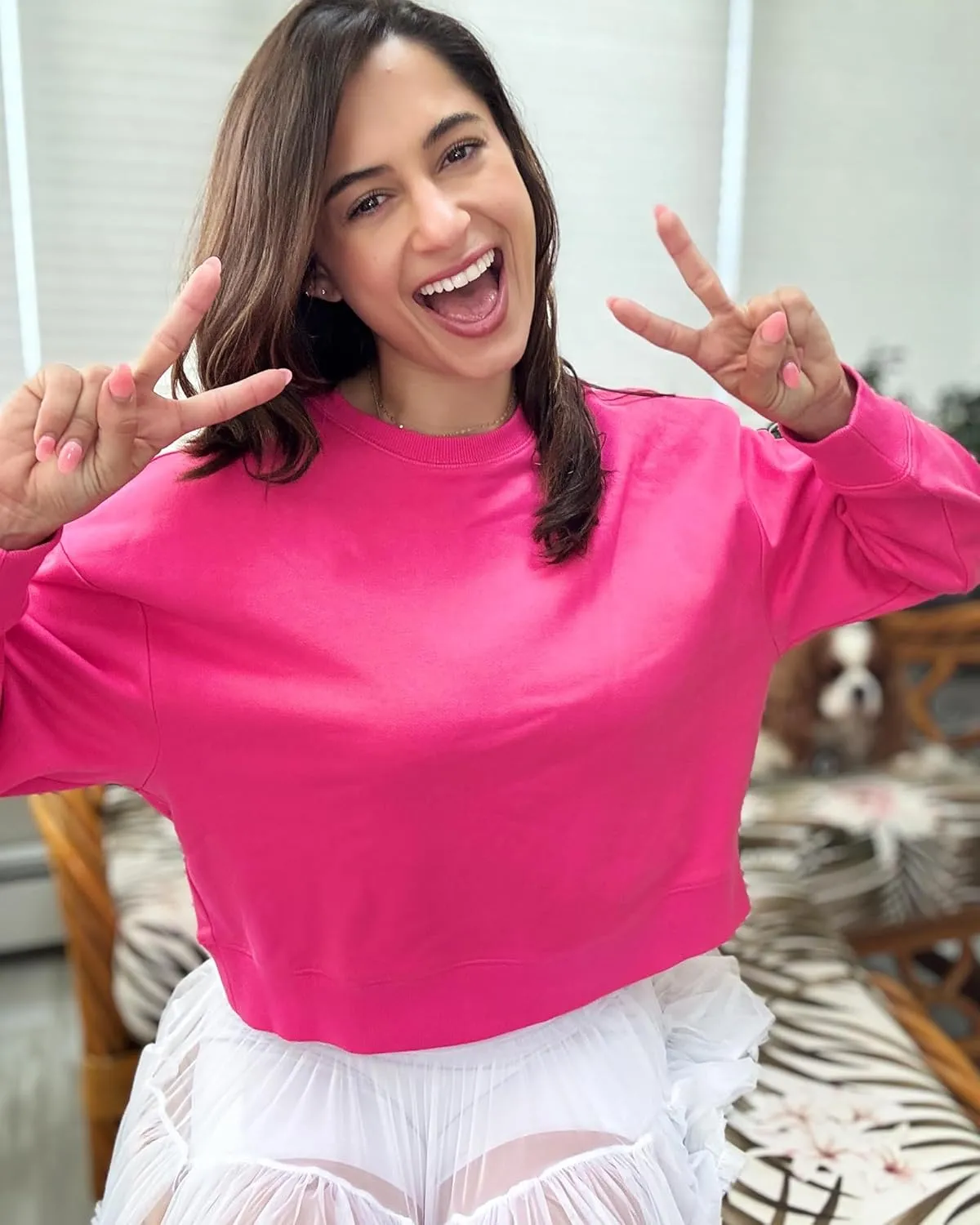Stelle Cropped Sweatshirts for Women Cotton Long Sleeve Crop Tops Crewneck Pullover Oversized Sweater
